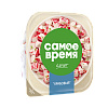 Salad with crab meat imitation